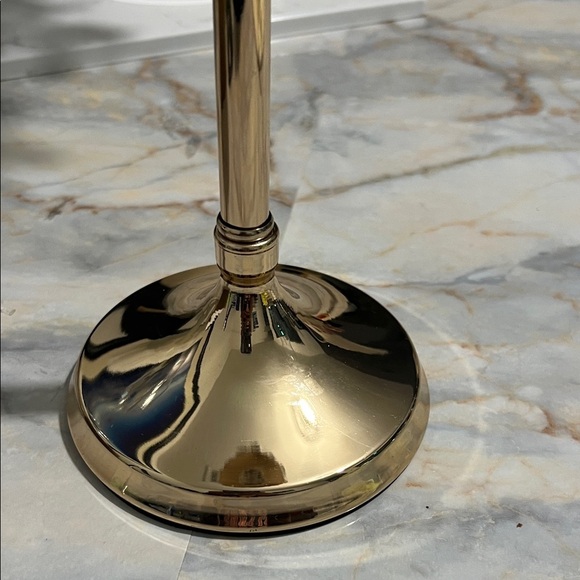 Shimmering Rhinestone Rose Gold Metal Candle/Tea Candle Holder 14.17” H $18 - Picture 2 of 5